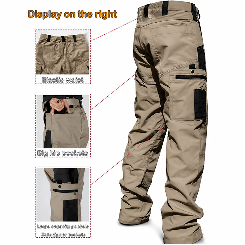 🔥8-Pack Only $25.99(All colors)🔥Men's 8-Pack Unisex 10-Pocket Heavy Duty zipper waterproof tactical Work Pants